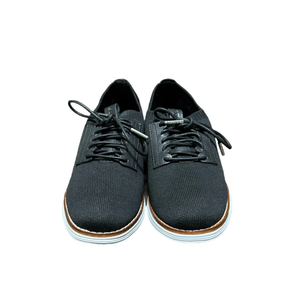 Cole Haan Womens ØriginalGrand Oxford Black Knit Leather Sneaker Shoes Size 5.5